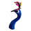 Decorative Feathered Peacocks Head Statue for Cabinet-S Blue 1