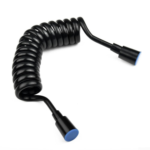 Easy bidet connection with this 2m flexible retractable spring shower hose.