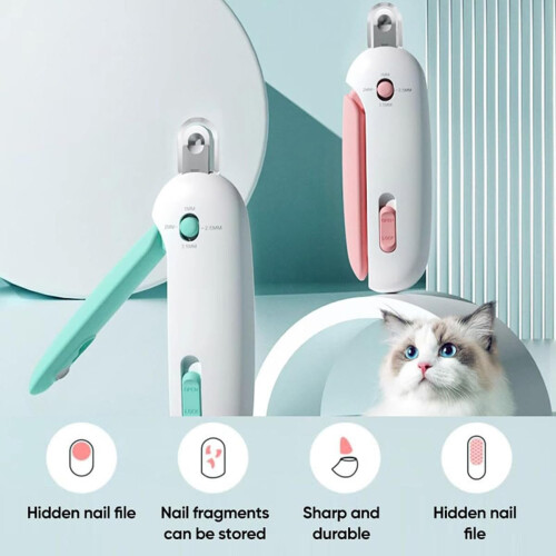 Cat nail clipper with adjustable aperture, professional cat claw trimmer 1