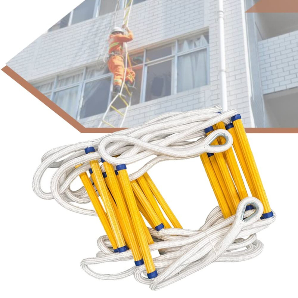 Fire Escape Ladder, Safety Ladder For Home, Fire Escape Ladder, Flameretardant, Safety Rope Ladder Yellow 5M 9365049852616
