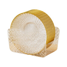 Fruit Cake Dish Food Grade Plastic Spit Bone-Transparent white