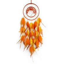 Night Glowing Dreamcatchers Feathered Tassels Hanging-Orange