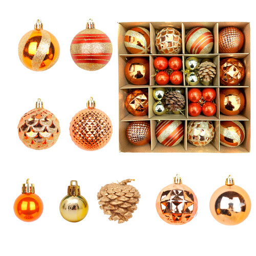 Ensemble de boules de noël incassables, 42 pièces,-MJG018