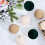 12 Pieces 6cm Flocking Christmas Decorations-Pure beige 4