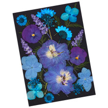Dried Pressed Flower for Resin Natural Dry Flower Leaves-Blue