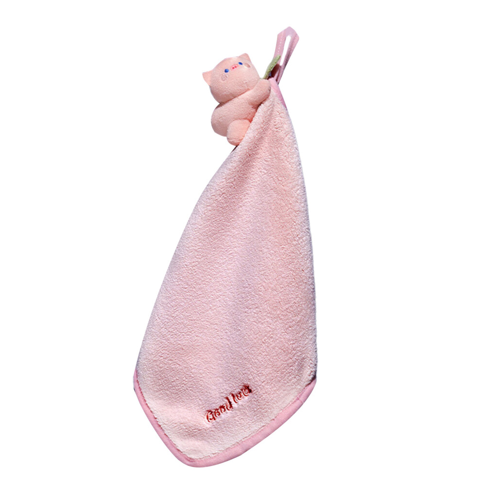 Hand Towel Fun cartoon Hanging Hand Towel Features Cartoon-Pink