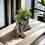 Artificial Driftwood Stumps Planter Vintage-Slate Gray 11 3