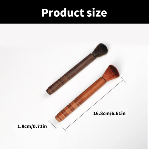 2pcs Ebony Teapot Cleaner with Soft Bristles Ergonomic Handle 2