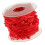 10m White Satins Ribbon Features Stylish Pearls Accessory-Red 1