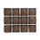 12 Pieces 8cm Flocking Christmas Decorations-dark brown 1