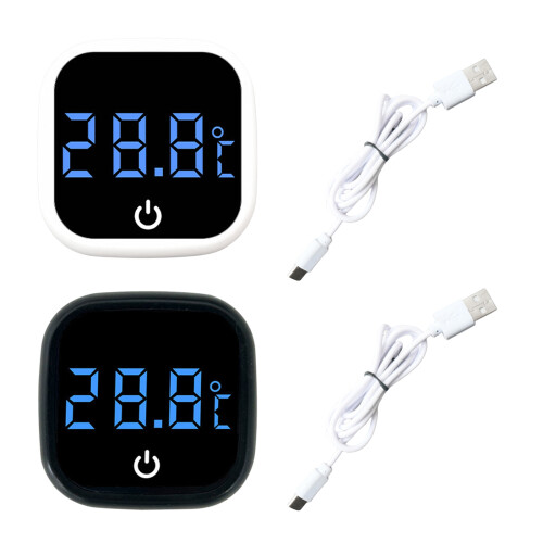 Display Fish Tanks Thermometers Digital for Freshwater-Black 1