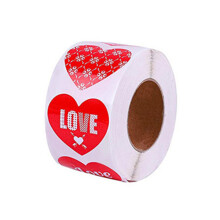 500 stks Valentijnsdag Sticker 25mm 38mm Liefde Hart-3,8 CM