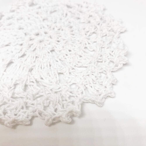 Vintage Style Cotton Doilies, Elegant Chic Handmade Crochet for Multi-Purpose Utilization, Protective Coasters with Rustic Appearance for Tabletop Dec 2