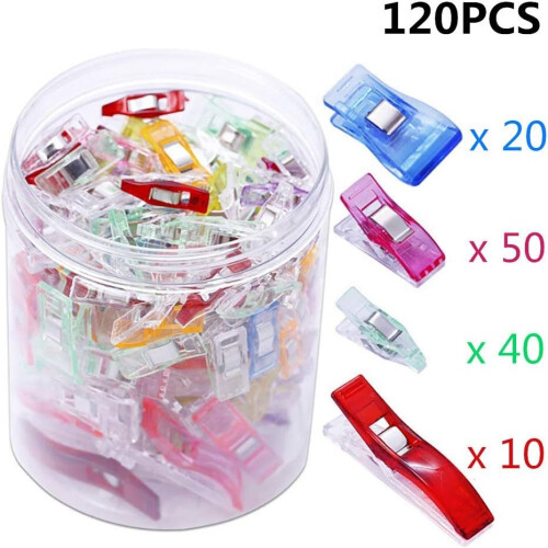 Assorted Crafting Tools, Plastic Material Sewing Clips For Safe And Easy Fabric Handling, 120pcs For Your Next Big Project 1