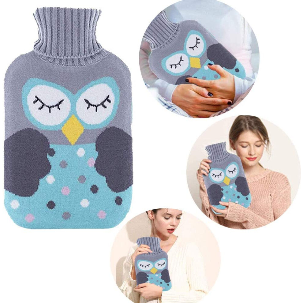 Heat Up and Refreezable Pain Relief Bag, Rubber Hot Water Bottle with Cold Therapy for Home, Office, and Travel