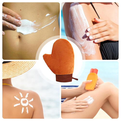 Selftanning gloves, applicator, 15.5 x 22 cm, doublesided, microfiber, versatile 2