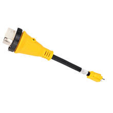 LED Indicator Equipped RV Power Adapter, Marine Shore Power Cord Compatible with 15A to 50A Systems, Twist Lock Plug with Flame Retardant Housing and