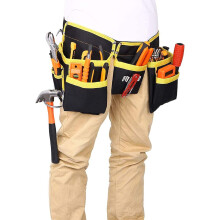 Tool Pouch, Waterproof Oxford Fabric Waist Apron with Ergonomic Design, Heavy Duty Construction for Professional Tradesmen