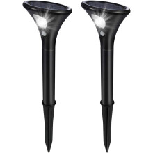 Luminárias solares com sensor de movimento da Radiant Outdoor Enchanters, perfeitas para o seu jardim, quintal e caminhos. Com múltiplos modos de