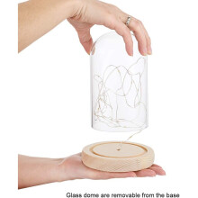 Starry Night Companion: Bedside Table Lamp With Fairy String Lights, Energy-saving LED Warm White Illumination In A Glass Dome