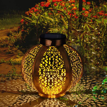Lanternas solares versáteis para exterior, com design para amantes de jardins e iluminação do anoitecer ao amanhecer, ideais para pátios,