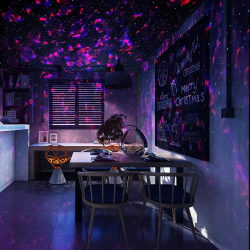 Cosmic Symphony: Galaxy Light Projector, Ocean Wave Scene with Bluetooth Speaker, Adjustable Brightness for Relaxation & Creativity 1