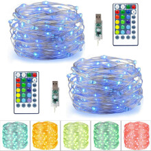 USB Fairy Lights, Create Ambience 50 LED Multicolor Changing String Lights for Craft Bedroom Ceiling, IndoorOutdoor Decor with Waterproof Design