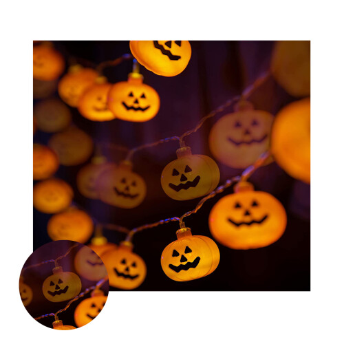 Μαγικά φωτάκια για το Halloween, με μπαταρία, μήκος 3 μέτρων, με πολυλειτουργικό