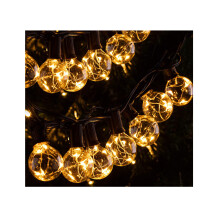 Lumini luminoase glob cu șir de lumini 7,5 m cu becuri G40LED, becuri LED incasabile, impermeabile pentru decor exterior pentru terasă, șiruri
