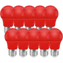 Ampoule LED rouge, lumière rouge pure pour une veilleuse chaleureuse, culot E27, ampoule multicolore non dimmable, épaisse pour une bonne
