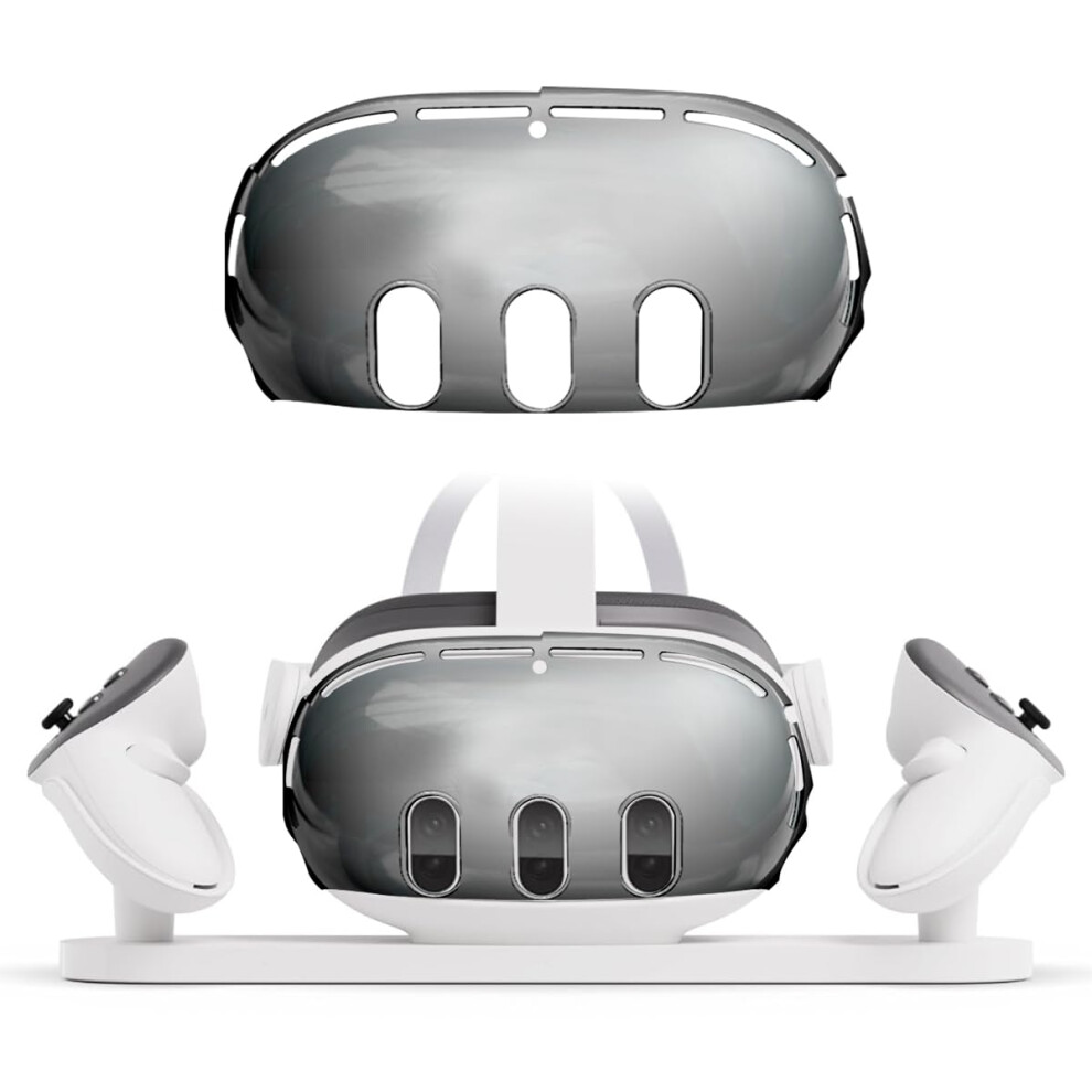 Vr Headset Cover Accessories For Meta Quest 3 Clear Pc Protective Case Set Dustproof Black 9426802293968