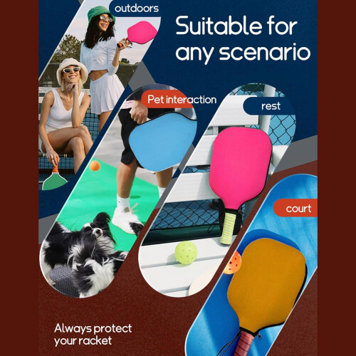 Pickleball Paddle Covers Protective Racket Sleeve For Standard Paddles Storage Bag 2