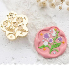 Wax Seal Stamp Set, 2.8 cm, Irregular Plum Blossoms, for Wedding Invitations, Style 14