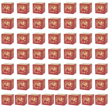 Pak van 50 Eid Celebration-snoepdozen voor- Parelmoer rood
