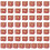 Pak van 50 Eid Celebration-snoepdozen voor- Parelmoer rood 1