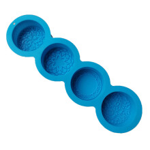 4 Cavities Silicone Candle Molds for Candle Soap Making-Blue