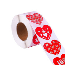 500Counts Valentines Day Heart Sticker Self Adhesive-3.8CM