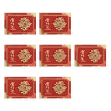Set of 7 Creative 3D New Year Paper Cards Bright-he xin nian