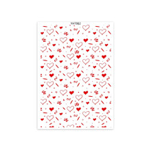Love Heart Clay Transfer Paper 95x138mm Water Soluble-YH7082