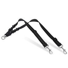 Adjustable Length Double Dog Leash for Dog Training Reflective with Tangle Design, Nylon and Metal Buckles