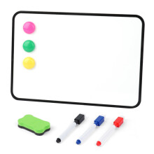 Whiteboard Small, 30 x 21 cm Magnetic Board A4, DoubleSided Magnetic Board with Pens and Mini Magnets, Eraser, Writing Board Wipe Clean