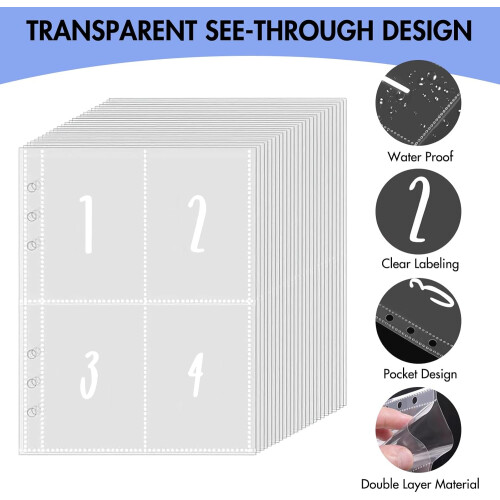 Money Saving Budget Planner, 100 Envelopes A5 Money Saving Folder (Black) 2