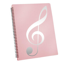 Sheet Music Folder 60Page Capacity Fits Letter Size And A4 Writable And Detachable Pink And Silver
