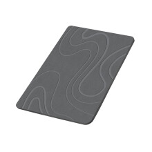 Bath Mat,Large Diatomaceous Bathroom Mat-river dark gray