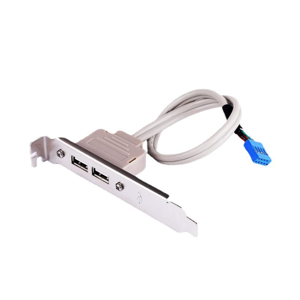 Pci Usb 2.0 Expansion Bracket With Dual Ports And 9Pin Motherboard Header Adapter 9164114226006