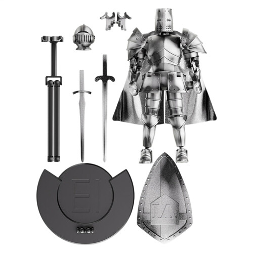 Medieval Armor Sculpture, Movable MultiJointed Warrior Figure, Desk Knight Statue