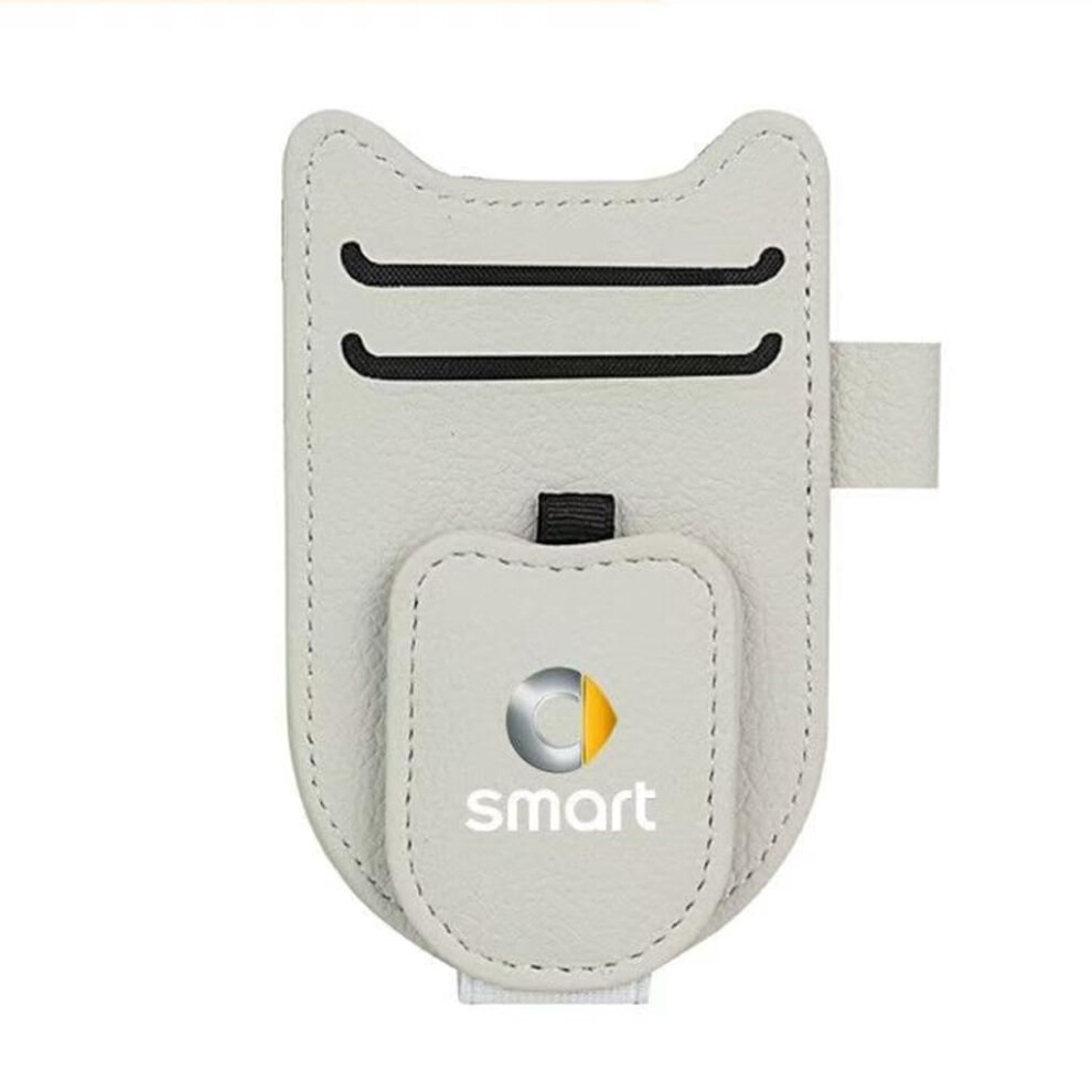 Auto Sunglasses Holder For Smart, Sun Visor Sunglasses Glasses Hanger Ticket Clip Magnetic Leather Glasses Clip 9365049855228