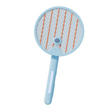Electric Fly Swatter Racket 4-in-1 Portable Sky Blue, 450g Battery Powered
