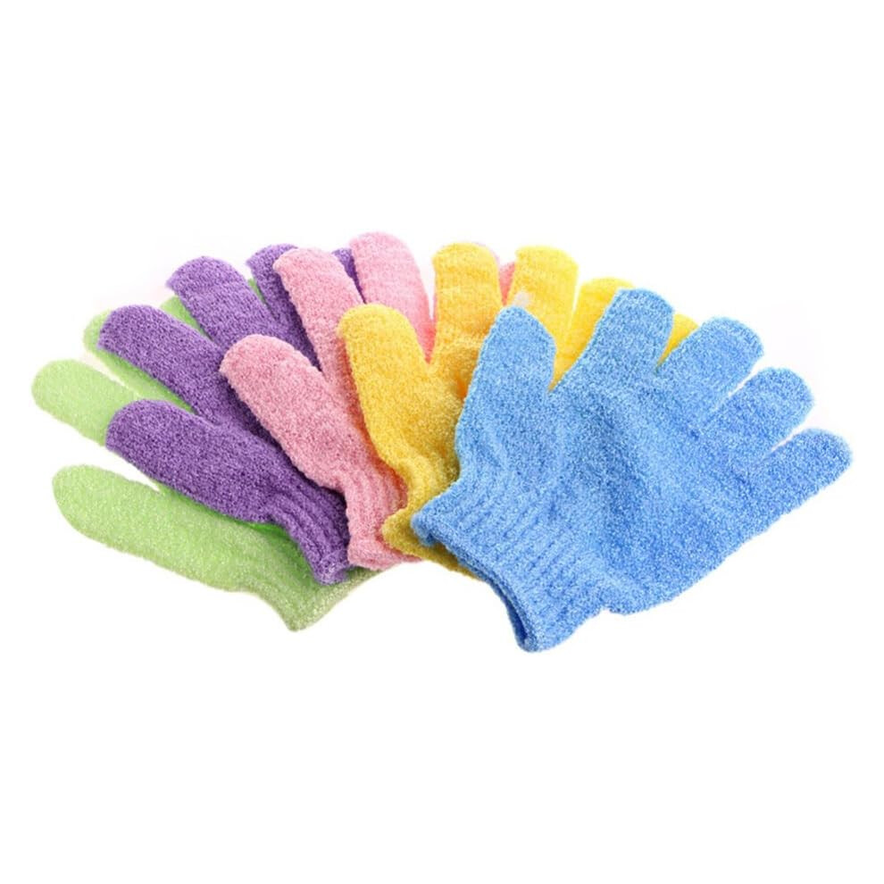 Exfoliating Gloves for Bath Scrubber, Fit Any Size Hands with Quick Drying Feature, Exfoliating Body Gloves with Dead Skin Brush Scrub, Skin Massage B