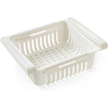 Innovative Under Shelf Fridge Organizer, Retractable Design For Increased Storage Space, Ventilated Sides For Quick Water Infiltration And Bacterial P